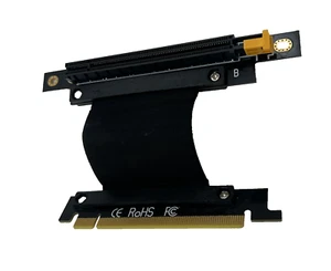 PCIe 3.0 16x Riser Flexible EMI Shielded Ribbon 90-Degree Verticle Mounting GPU - Picture 1 of 4