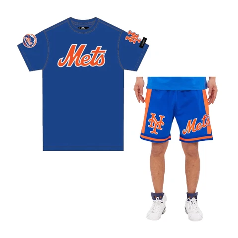Pro Standard Mens MLB New York Mets Tackle Twill Sj Matching Shirt Or Shorts Cover