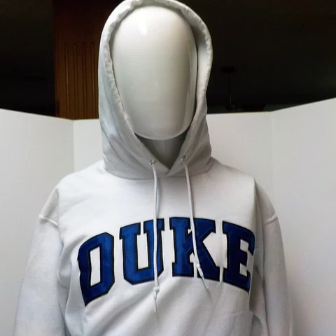 Duke Blue Devils Hoodie Men Medium Blue Pullover Hooded Sweatshirt Sweater Cover