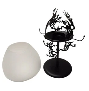 Partylite Halloween Shadow Dancers Ghost Glass Lamp P7797 - Picture 1 of 3