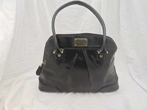 Marc Fisher Faux Leather Hand Shoulder Bag Tote Purse Large Embossed Stripes - Picture 1 of 6