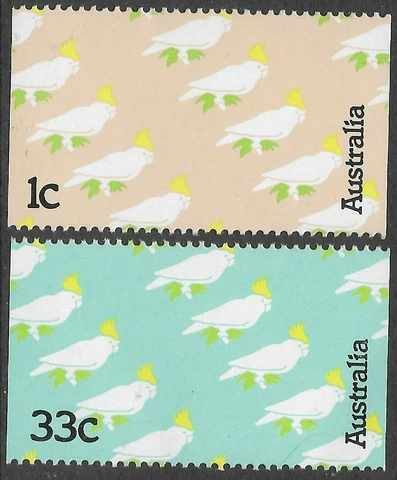 AUSTRALIA 1985 SULPHUR CRESTED COCKATOO BIRDS Booklet Stamps 2v MNH Cover
