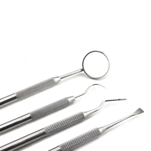 Dental Laboratory Kit with Sickle Scaler & Probe, Tooth Scraper and Mouth Mirror - Picture 1 of 5