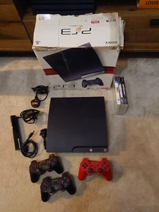 Sony PlayStation 3 Slim 120GB Charcoal Black Console - Picture 1 of 1