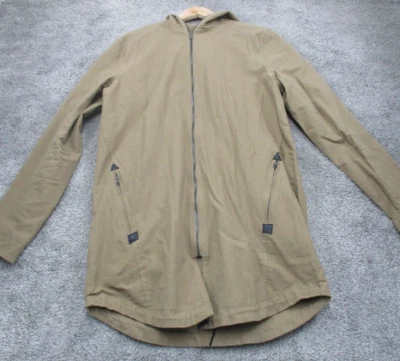Nana Judy Jacket Small Hooded Long Sleeve Khaki Zip Up Linen Lightweight Long - Image 1 of 4