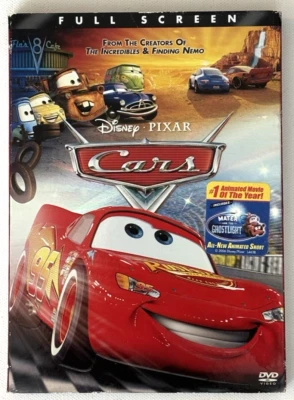 Cars ~ Disney Pixar ~ DVD Includes Bonus Features ~ Full Screen Foto 1 de 3