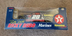 Coche de carreras Havoline 2000 Ricky Rudd 28 Ford Taurus acción 1:24 Militar Marines - Imagen 1 de 7