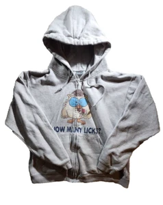Sudadera con Capucha De Colección Tootsie Pop Roll Mr Owl Cremallera Completa L GRIS CUÁNTAS LAMIDAS - Imagen 1 de 9