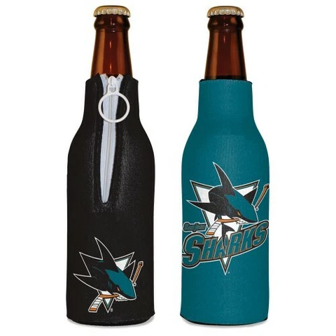 SAN JOSE SHARKS BOTTLE HOLDER COOZIE KOOZIE COOLER WITH ZIPPER Cover