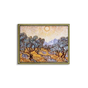 Stampa su Carta su tela o Quadro su tela o con Cornice Van Gogh The Olive Trees - Picture 1 of 9