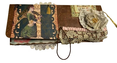 Shabby Victorian Junk File Envelop Important Certificates Marriage Wedding Grad - Image 1 of 4