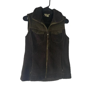 Chaleco de exterior Royal Robbins para mujer talla pequeña verde militar de lona Sherpa Foto 1 de 4