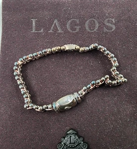 LAGOS Caviar Bracelet Women's Silver/Blue - Picture 1 of 18