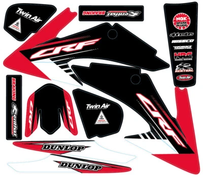 Kit gráfico Honda CRF150F CRF230F 2008 2009 2010 2011 2012 2013 2014 Foto 1 de 2