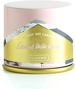 NEW Illume Luxury Soy Candle Coconut Milk Mango Demi Vanity Tin - Picture 1 of 2