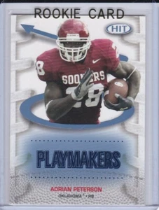 ADRIAN PETERSON ROOKIE CARD 2007 Playmakers Football RC Oklahoma Sooners VIKINGS - Picture 1 of 2