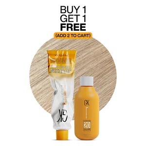 GK Hair 10 LIGHTEST PLATINUM BLONDE Hair Color Cream 100ml + 20V Developer 150ml - Picture 1 of 1