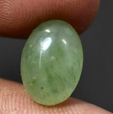 Rarest 5.65 Ct Natural Green Aventurine Cabochon Quartz Tiny AAA+ Gemstone - Image 1 of 4