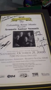 ACOUSTIC GUITAR SUMMIT AUTOGRAPHED CONCERT POSTER 2000 - Picture 1 of 3