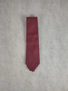 Club Room by Charter Club Burgundy, White, Blue 100% U.S.A Made Silk Necktie - Picture 1 of 8