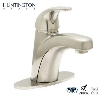 Huntington Brass Single Control Lavatory Faucet in a wonderful SATIN NICKEL