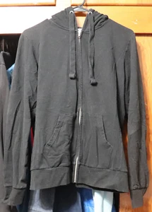 Sudadera con capucha Reflex negra cremallera completa para mujer grande L - Imagen 1 de 5