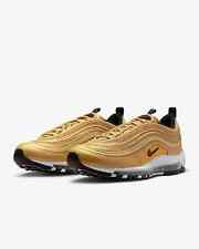 Nike Air Max 97 OG Running Shoes Gold Metallic / White / Red Sz 8 DM0028 700