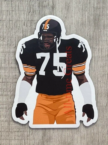 Mean Joe GREENE #75 ( MAGNET )- Pittsburgh Steeler Die cut Vinyl NFL Vector art Cover