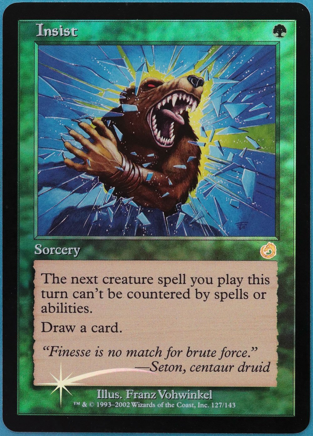 Insist FOIL Torment NM Green Rare MAGIC THE GATHERING CARD (ID# 426991) ABUGames