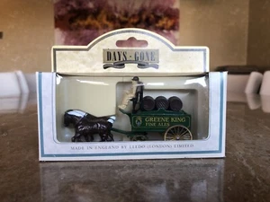 LLEDO DAYS GONE HORSE DRAWN BREWERS DRAY GREENE KING DIECAST BOXED 31003 - Picture 1 of 5