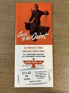 American President Lines Travel Brochure SS Wilson SS Cleveland 1940’s/50’s - Picture 1 of 8