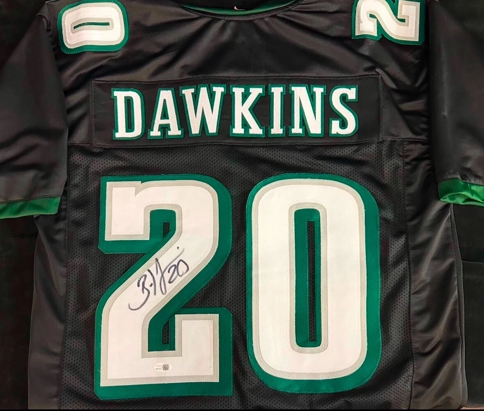 Brian Dawkins Signed Autographed Football Custom Jersey Philadelphia Eagles - Image 1 of 1