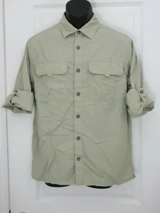 Eastern Mountain Sports Mens Green Roll Tab Sleeve Button Down Shirt Size Small - Picture 1 of 9