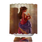 Beautiful Spanish Woman and Rose Shower Curtains