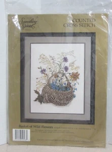 CANDAMAR - ETWAS BESONDERES - KORB MIT WILDEN BLUMEN - GEZÄHLTES KREUZSTICHSET - Bild 1 von 2