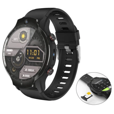 Smart Watch Men Sport Fitness Watch WiFi 4G Unlocked for Android IOS Phones - Image 1 of 4