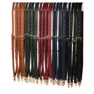 1.2-2.5cm Genuine Leather Shoulder Crossbody DIY Adjust Replacement Bag Strap - Picture 1 of 14