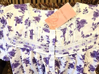 CAMISOLA FEMININA ETIQUETA ROSA NOVA COM ETIQUETAS, VESTIDO 100% Algodão, Tamanho Médio NOVO EM FOLHA - Imagem 1 de 4