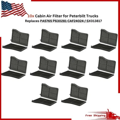 10x Filtro de aire de cabina para camiones Peterbilt PA5765 P630281 CAF24024 / 5X013817🚗🚗 Foto 1 de 4