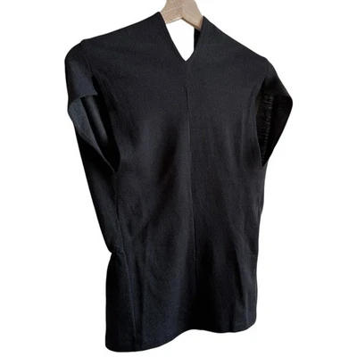 Yohji Yamamoto Otoño 1999, caqui oscuro/marrón mezcla lana punto top, talla S-M Foto 1 de 4