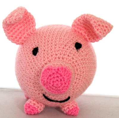 Hand Crocheted Pig Soft Toy -  Made in Australia — 第 1/4 张图片