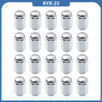 套装 20 12x1.5 铬橡子调谐器凸耳螺母适用于福特 Fusion Focus Escape MKC MKZ — 第 1/4 张图片