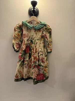 Vintage We Clancy Dress Size 2T Floral Cottagecore Lace Trim Tie Garden Party - Image 1 of 4