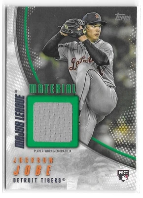 Jackson Jobe 2025 Topps Update Green Major League Material /99 #MMU-JJO RC - Image 1 of 2