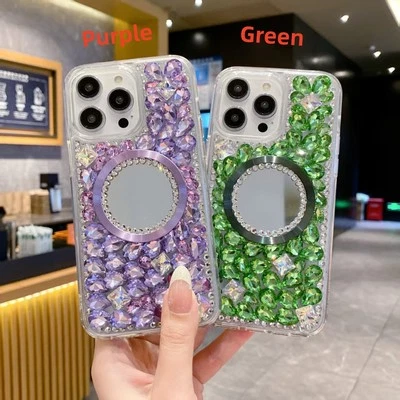 Bling Sparkly Wireless Charging Magnetic Diamond Crystals Girly Case for OnePlus - Image 1 of 4