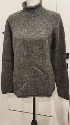 Novo Suéter Pulôver J Crew 100% Lã Cinza Decote Simulado Tamanho Médio? - Imagem 1 de 4