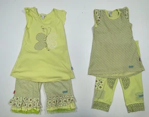 Naartjie Mädchen gelb Baumwolle Kurzarm T-Shirts Cropped Hose Legging 4-teiliges Set 6 - Bild 1 von 21
