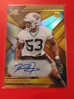 2019 Panini XR #178 Brian Burns RC Rookie Auto # 01/10 eBay 1/1 SACKS 🔥🔥🔥 - Image 1 of 3