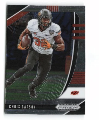 2020 Panini Prizm Draft Picks #14 Chris Carson Oklahoma State Cowboys - Image 1 of 2