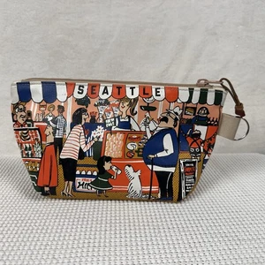 Vintage pencil Cosmetic bag Seattle farmers market - Picture 1 of 13